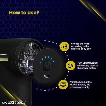 Portable Massage Gun for Pain Relief, Unisex Deep Tissue Massage Gun,